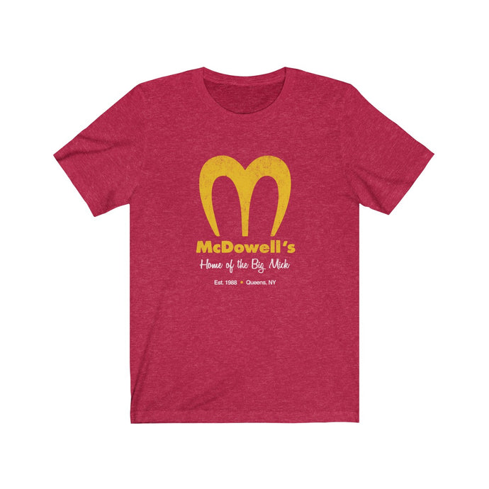 McDowells - Home of the Big Mick - Coming to America parody t-shirt