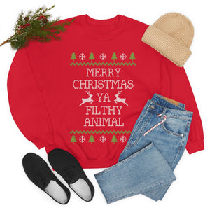 Merry Christmas Ya Filthy Animal - Home Alone Xmas Sweatshirt