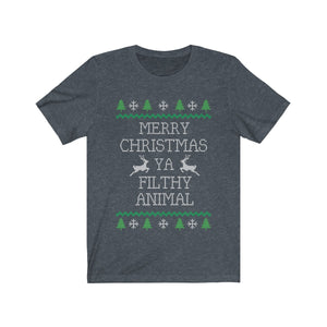 Merry Christmas Ya Filthy Animal - funny xmas t-shirt